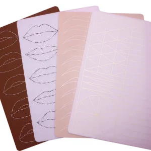 Custom 2 Sides Microblading Permanent Makeup Tattoo Latex Sheet Pad 15Mm Silicone Skin PMU Practice Skin for PMU Eyebrow Lips