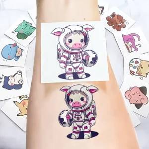 Custom 5*5cm 10*10cm New Design Temporary Colorful Waterproof Paper Tattoo Stickers for Kids Children Body Application