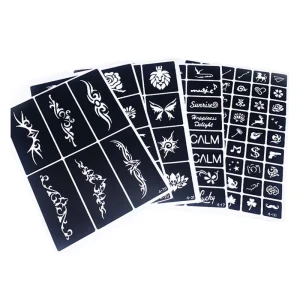Custom A4 Temporary Tattoo Sticker for Body Painting Henna Stencil Tattoos Sticker