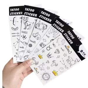 Custom A5 Waterproof Temporary Tattoo Stickers for Party Decoration and Gifts