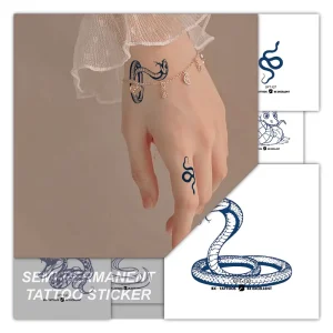Custom Adult and Children Suitable Semi Permanent Snake Tattoo Paste Non Toxic Long Lasting Paper for Temporary Juice Tattoos