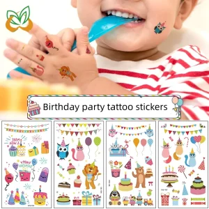 Custom Birthday Party Decorations Gifts Temporary Tattoo Cartoon Waterproof Tattoo Stickers for Kids