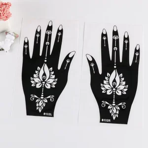 Custom Body Art Airbrush Tattoo Stencils Book with Custom Logo OEM ODM Brand Temporary Feature
