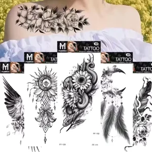 Custom Body Art Decoration Easy Apply Premium Temporary Waterproof Tattoo Sticker for Women