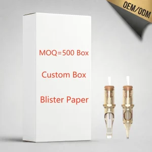 Custom Box Blister Paper 0.25 0.3 0.35mm 1RL 3RL 5RL 7RL 5RM 7RM 9RM 7RS RL RM M1 Disposable Tattoo Cartridges Needles