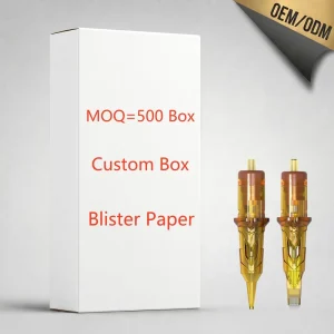 Custom Box Blister Paper 20pcs 0.25 0.3 0.35mm 1RL 3RL 5RL 7RL RL 5RM 7RM RM RS M1 Disposable Tattoo Cartridge Needles