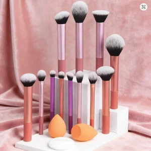 Custom Brand OEM Factory Brush Set Soft Touch Makeup Finish Face Eye Foundation Blending Colorful Luxury Makeup Brush Set