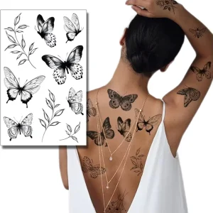 Custom Butterfly Tattoo Sticker Waterproof Temporary Tattoo Sticker