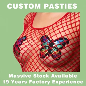 Custom Butterfly Wing Gold Foil Iridescent Print Pasties Private Label Self Adhesive Invisible Women Party Club Nipple Cover