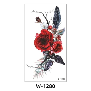 Custom Cartoon Tattoo Sticker Fashionable Disposable Waterproof Temporary Ins Flower Body Paper Disposable Tattoo