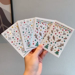 Custom Christmas Children’s Face Stickers Christmas Tree Star Patterns DIY Tattoo Decals Mixed Cartoon For Face Painting