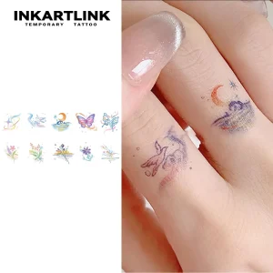 Custom Color Eco Friendly Temporary Tattoo Stickers Realistic Look Easy to Apply for Women for Kids for Finger