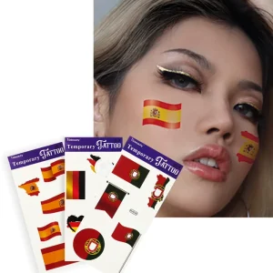 Custom Colour Football Temporary Tattoo South African Flag Face and Body Stickers