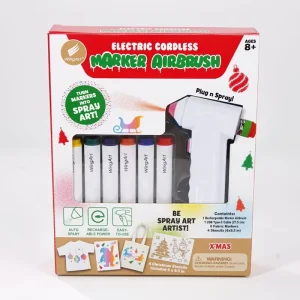 Custom Cordless Electric Water Based Air Marker Rechargeable Spray Paint Pen Kids DIY Airbrush Kit