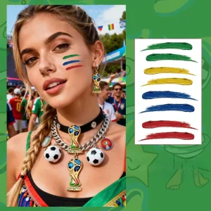 Custom Decorative Sticker Makeup World Football Cup Star Cheek Pads Event Cheerleading Temporary Tattoos Water Transfer