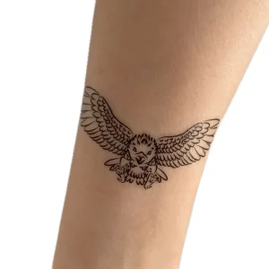 Custom Design Non-toxic Black Hand Tattoos, Temporary Tattoo Stickers Eagle Tattoo