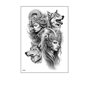 Custom Design Temporary Waterproof Full Sleeve Arm Tattoo Stickers