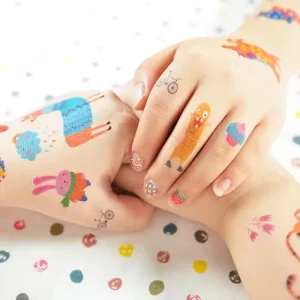 Custom Design Waterproof Temporary Cute Cartoon Tattoo Stickers for Kids