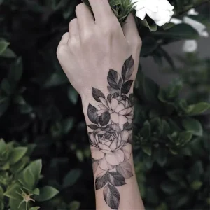 Custom Designs Long-lasting Rose Flowers Temporary Tattoos Waterproof Tattoo Sticker