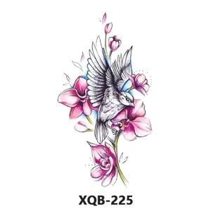 Custom Disposable Paper Floral Fashionable Temporary Tattoo Stickers Herbal Juice Ink for Body Application Non Toxic Party