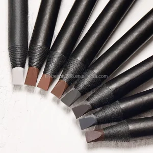 Custom Duckbill Wooden Eyebrow Pencil Microblading Easy Use Private Label Permanent Makeup Tattoo Accessories Model 789 PaperBox