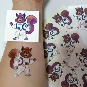 Custom Eco-Friendly High Quality Kids Temporary Tattoos Waterproof Paper Sticker for Face Promotional Customizable White Design