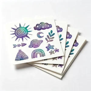 Custom Eco Friendly Waterproof Sweatproof Non Toxic CE Certified Temporary Tattoo Stickers Bulk Long Lasting Body Decals Kids