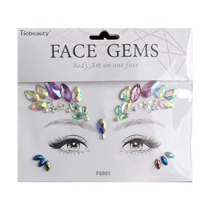 Custom Eyeblow Gems Tattoo Sticker Sexy Face Makeup Waterpro of Rhinestone Girls Women Colorful Face Fake Temporary Tattoo