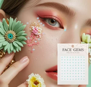 Custom Face Gems Drill Jewels Crystal Sticker Glow in the Dark Waterproof Holiday Body Hand Eye Decorations Sticker