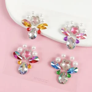 Custom Factory 5D Eco-Friendly Temporary Eyebrow Crystal Makeup Face Gems Resin Tattoo Sticker Rhinestone Jewels Easy