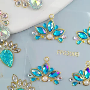 Custom Factory Gold Rhinestone Gems Face Jewels Sticker Eyebrow Crystal Makeup Resin Fake Temporary Tattoo Sticker