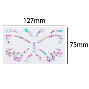 Custom Factory Supply Face Eye Gems Colorful Diamond Tattoo Sticker Luxury Sexy Rhinestone Jewels Festival Temporary Fake Tattoo