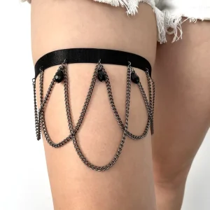 Custom Fashion Jewelried Luxury Punk Dainty Thigh Chain Sex Metal Body Jewel Chain Decor Body Chain