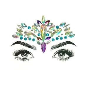 Custom Festival Body Crystal Eye Temporary Tattoo Sticker Face Gems Jewels