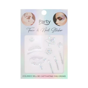 Custom Festival Party Jewelry Sticker Rhinestone Crystal Face Stickers Face Eye Jewels Gemstone