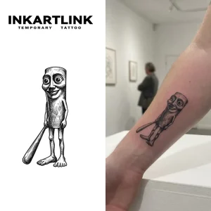 Custom Funny Weird Character Body Art Waterproof Long Lasting 2 Weeks Semi Permanent Tattoo Sticker Jagua Ink