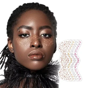 Custom Glitter Tattoo Sticker for Women’s Face Glow Up