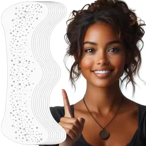 Custom Gold Glitter Freckle Temporary Tattoos Waterproof Cute Makeup Accessories Patch Stickers for Face Body White Paper