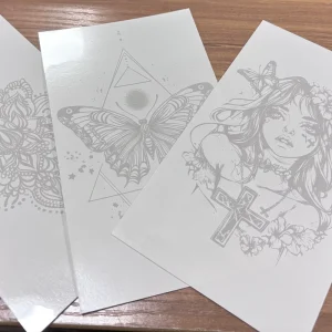 Custom Herbal Juice Tattoo Stickers Waterproof Semi Permanent Design Lasting up to 15 Days White Paper for Body Application