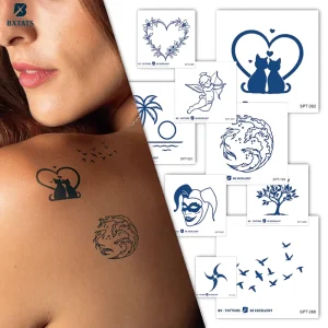 Custom High Quality Herbal Tattoo Long Lasting Temporary Juice Leg Long Lasting Tattoo Sticker Waterproof Semi permanent Tattoo