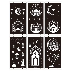 Custom Hollow Indian Temporary White Paper Tattoo Sticker Supplies Body Art Waterproof Small Tattoo Templates