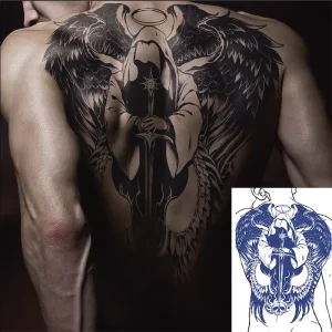 Custom Juice Herbal Semi-permanent Tattoo Sticker Full Back Sexy Tattoo Body Stocking Tattoo