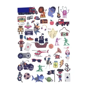 Custom Kids Cartoon UV Printed Paper Material Temporary Tattoos Waterproof Transfer Stickers Non-Toxic Body Art for Boys Girls