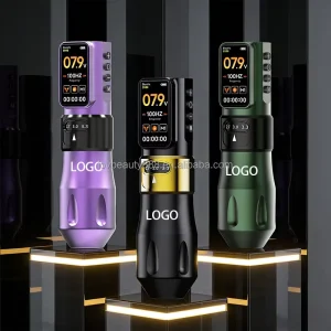Custom LOGO Wireless Tattoo Machine Adjustable Stroke 2.3 4.5mm With Two Battery Body Makeup for Tattoo Artists