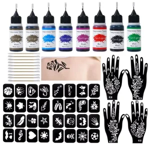 Custom Label Professional Tattoo Supplies Body Art Henna Cone Juice Transparent Gel Tattoo Paste Black Makeup Accessories