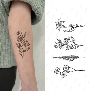 Supplier OEM Waterproof Sexy Juice Tattoo Sticker for Women Long Lasting Organic Tattoo Sticker Semi Permanent Tato