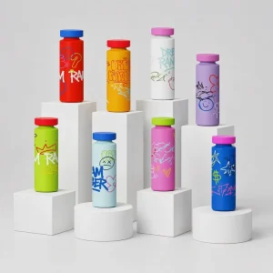 Custom Logo 17oz Street Art Insulated Bottle Full 304 Stainless Steel Lid Vibrant Graffiti Print Bulk Order SEA Market