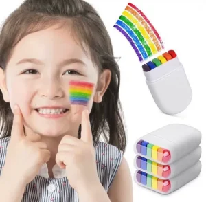 Custom Logo 6-Color Rainbow Acrylic Skin Harmless CE Certified Face Body Paint Crayons for Children Adults for Gay Pride