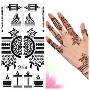 Factory Price Reusable Beauty Temporary Hand Drawing Tattoo Stencils Henna Inspired Stickers