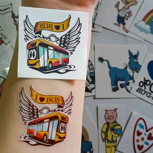 Custom Logo Designs Fast Delivery Printed Temporary Tattoos for Children Waterproof Paper Stickers for Face Low MOQ